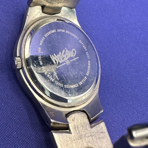 Massimo Indigo Blue Silver-Tone Quartz Watch.  Fresh Battery. - Picture 10 of 15